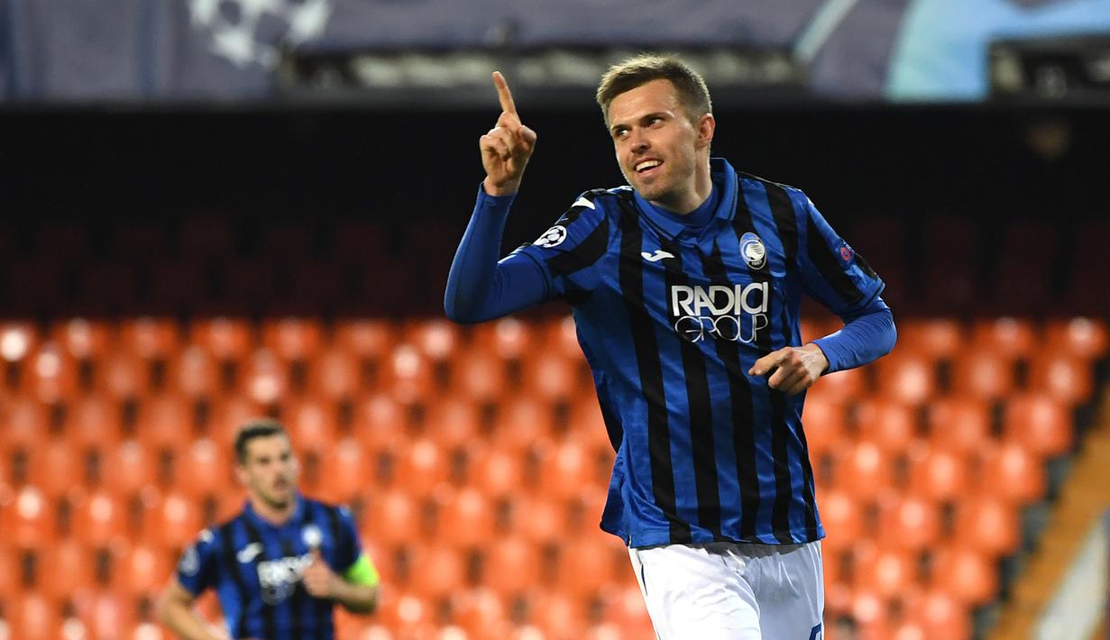 Atalanta sukses menundukkan Valencia dengan skor 4-3 di leg kedua Liga Champions. Josip Ilicic menjadi bintang dengan memborong empat gol. (AFP/UEFA/Handout)