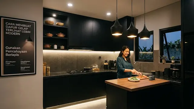 9 Cara Membuat Dapur Gelap Terlihat Lebih Modern, Manfaatkan Warna dan Material