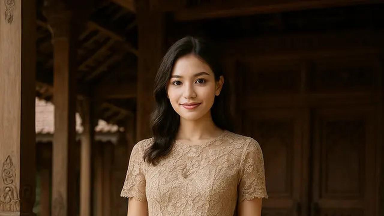 7 Model Dress Batik A-Line Kombinasi Brokat, Cocok untuk Tampil Ramping dan Anggun