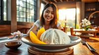 cara membuat mango sticky rice ©Ilustrasi dibuat AI