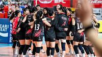 Aksi Megawati Hangestri Pertiwi bersama Red Sparks di musim 2024/2025 (Dok. Red Sparks).