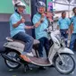 Yamaha Indonesia memperkenalkan pimpinan barunya di sela-sela peluncuran Yamaha New Fino 125 Blue Core.