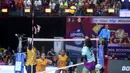 Pelatih JPE, Bullent Karsioglu mengakui kemenangan hari ini tidak mudah dan tetap akan memainkan pertandingan dengan baik. (Dok. PBVSI)