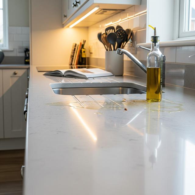 Sisa Tumpahan Makanan, Minyak, dan Kotoran Memasak