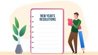 Ilustrasi resolusi tahun baru. (Image by Freepik)
