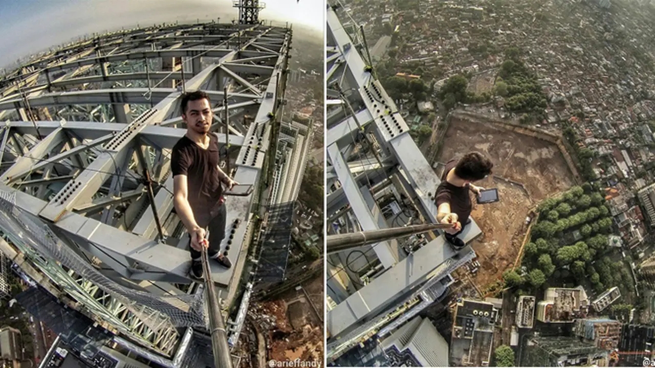 Wow, Kerennya Selfie Ekstrim di Gedung Pencakar Langit Jakarta