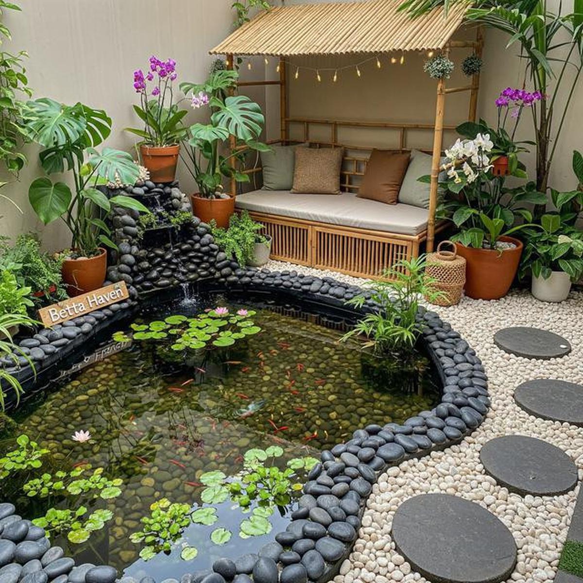 7 Desain Halaman Belakang Rumah Kecil Tapi Estetik untuk Pelihara Ikan Cupang