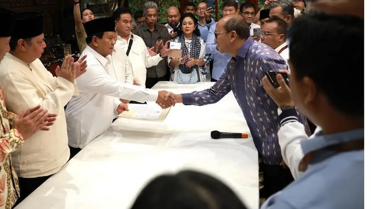 Titiek Soeharto saat Hadir di Pidato Kemenangan Prabowo
