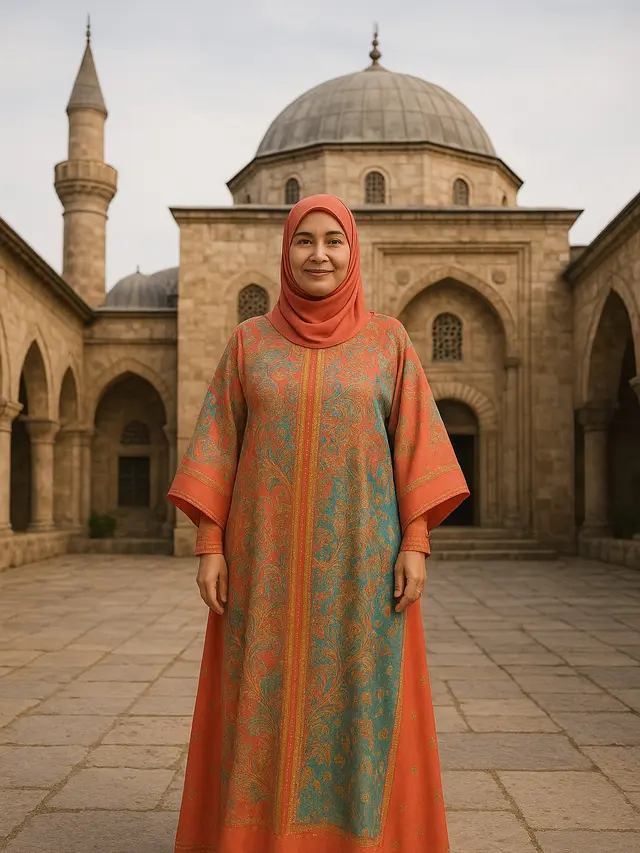 Gamis Elegan untuk Ibu-Ibu Usia 50-an