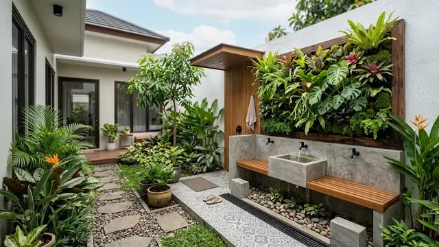 9 Model Tempat Wudhu Minimalis Dekat Taman, Bikin Area Bersuci Makin Nyaman