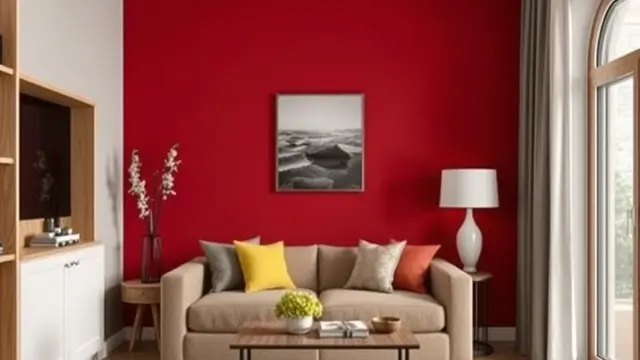 Kombinasi Cat Rumah Warna Merah Tela dengan Krem