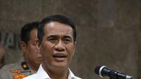 Menteri Pertanian (Mentan) Andi Amran Sulaiman dalam konferensi pers di Kantor Pusat Kementan, Jakarta, Kamis (17/4/2025). (Dok Kementan)