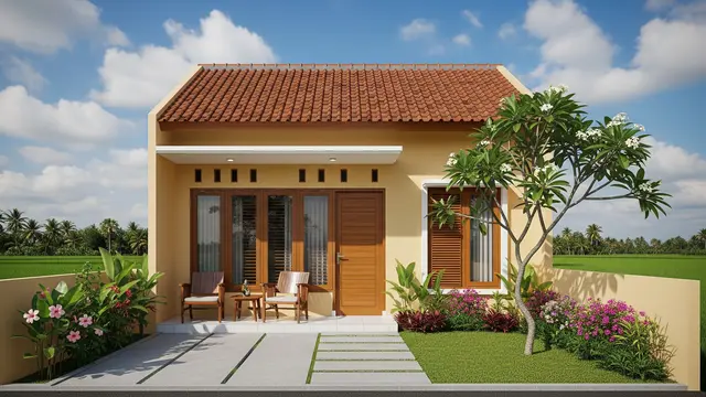 Desain Rumah Sederhana Rp50 Juta di Desa yang Nyaman untuk Lansia/Gemini AI