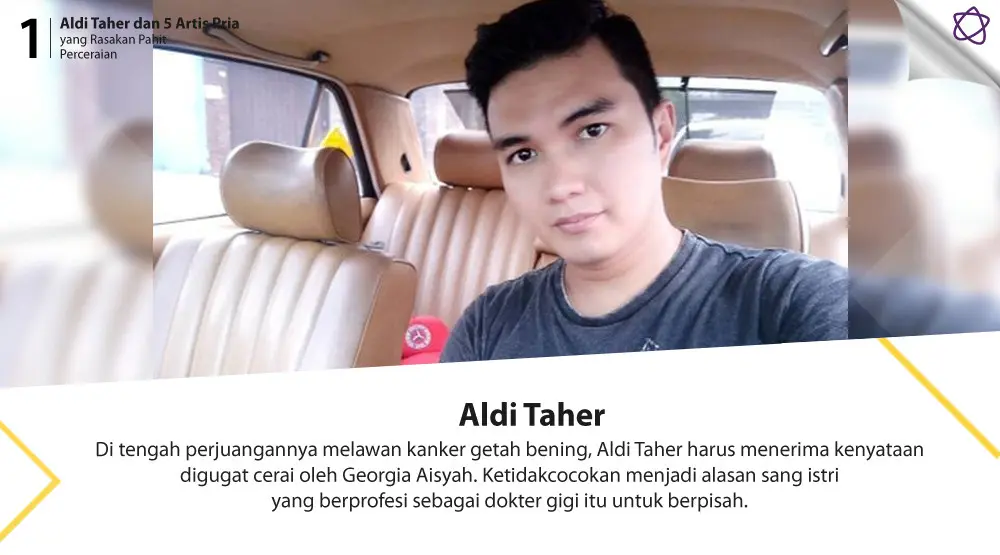 Aldi Taher dan 5 Artis Pria yang Rasakan Pahit Perceraian  (Foto: Instagram/alditaher_official, Desain: Nurman Abdul Hakim/Bintang.com)