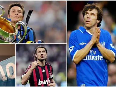 Berikut ini 10 nomor punggung pesepak bola yang dipensiunkan oleh klub nya. Tiga diantaranya adalah Javier Zanetti, Diego Maradona dan Paolo Maldini. (Foto-foto AFP)