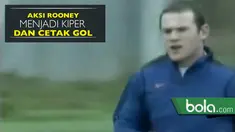 Aksi Rooney menjadi kiper dan mencetak gol pada saat Manchester United latihan