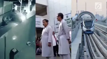 Video hit hari ini datang dari calon presiden Prabowo yang mengaku takut dokter, penjambretan terhadap tukang sate di Bekasi, dan rekaman penumpang LRT Palembang yang menangis karena LRT-nya mogok.