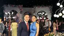 Naysila Mirdad dan Arfito Hutagalung di resepsi pernikahan Jessica Mila dan Yakup Hasibuan. (Foto: Instagram/naymirdad)