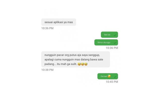 Chat Kocak Ojek Online Saat Disuruh Menunggu Ini Bikin Cengar- Cengir