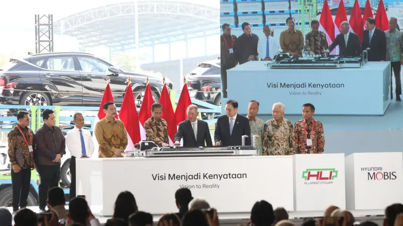 Pemerintah Indonesia dan Korea Selatan meresmikan Ekosistem Baterai dan Kendaraan Listrik di Karawang, Jawa Barat pada Rabu (3/7/2024). (Dok Biro Komunikasi Kemenko Marves)