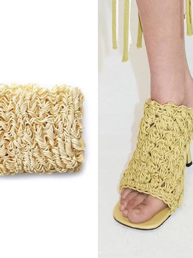 sandal mirip mie instan