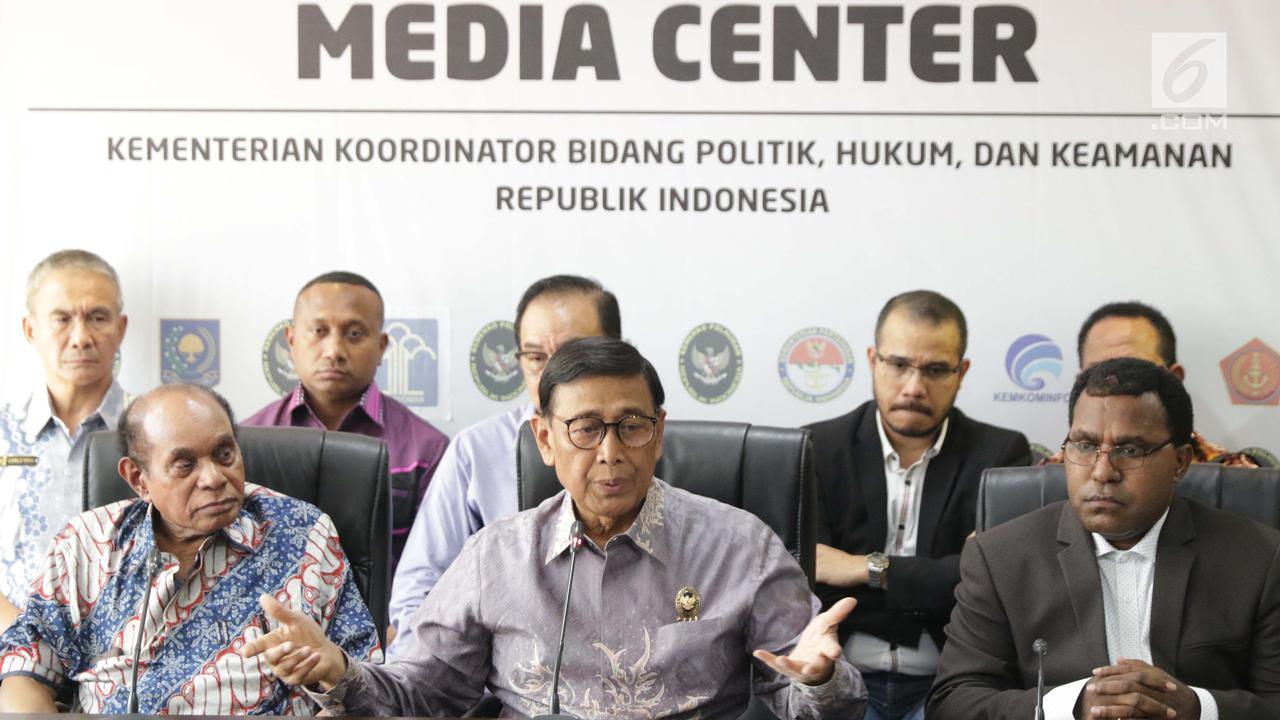 Menkopolhukam Wiranto Jelaskan Kondisi Papua dan Papua Barat