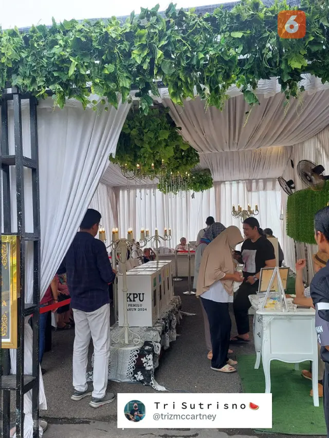 TPS Unik di Surabaya Disulap bak Venue Kawinan (Sumber Foto Tercantum)