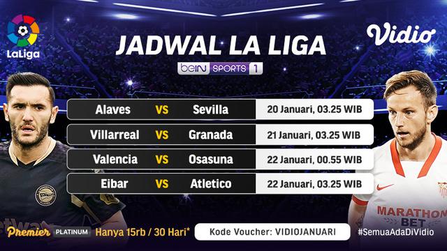 Jadwal Liga Spanyol Pekan 19 di Vidio