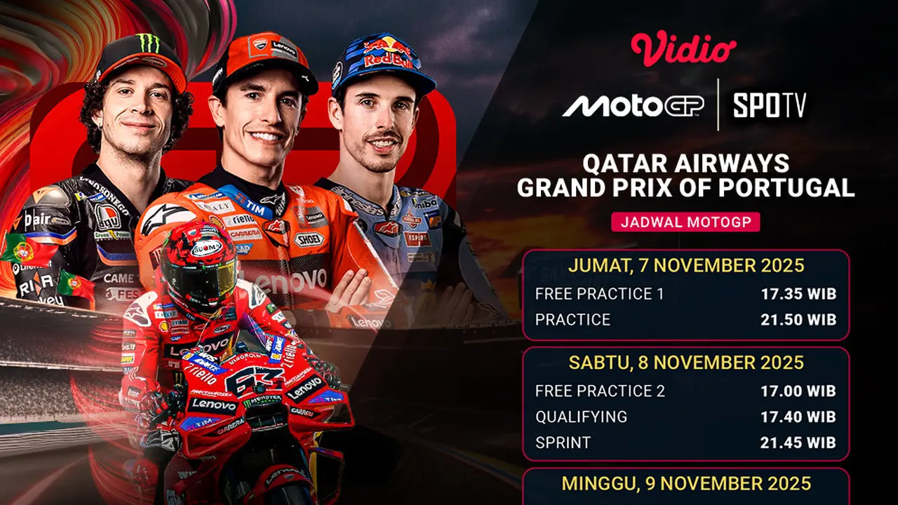 Saksikan MotoGP 2025 Portugal eksklusif di Vidio. (dok. vidio.com)