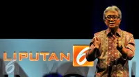 Direktur Utama PT Pertamina, Dwi Soetjipto saat menjadi pembicara dalam tayangan Inspirato di Liputan6.com, Jakarta, Selasa (5/4). Dwi Soetjipto berbagi cerita tentang kisah suksesnya. (Liputan6.com/Yoppy Renato)