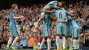 2. Manchester City - 146.927.965 poundsterling dalam 28 pertandingan. (AFP/Oli Scarff)