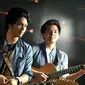 The Overtunes yang beranggotakan tiga bersaudara yakni Mikha Angelo, Reuben, dan Mada berkunjung ke kantor redaksi Liputan6.com, SCTV Tower, Senayan, Jakarta Pusat. (Liputan6.com/Panji Diksana)