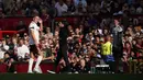 Gyokeres kemudian digantikan oleh Kai Havertz pada menit ke-60 pada laga yang berakhir dengan kemenangan 1-0 Arsenal. (AP Photo/Dave Thompson)