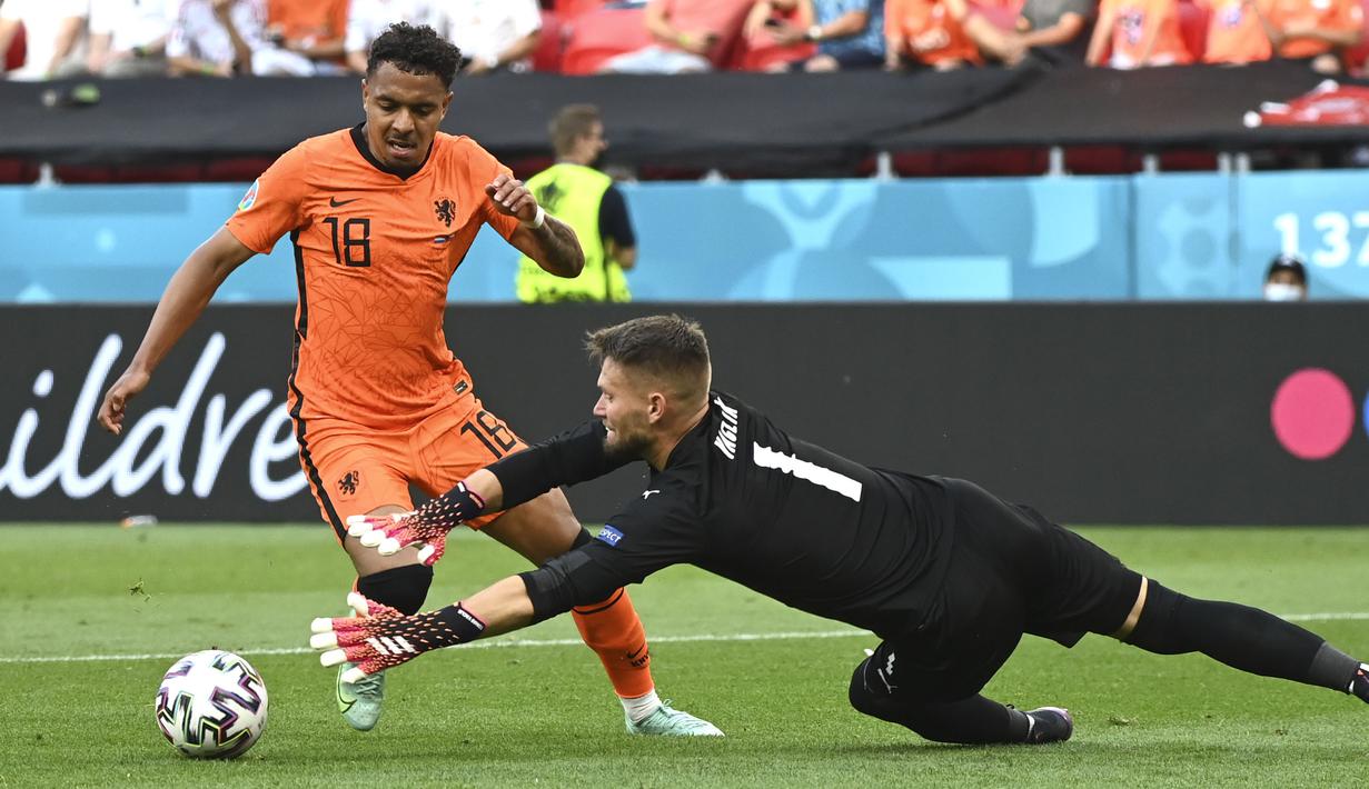 Sementara Republik Ceska melaju ke perempat final Piala Eropa 2020 usai lolos dramatis sebagai salah satu penghuni peringkat tiga grup. (Attila Kisbenedek/Pool via AP)