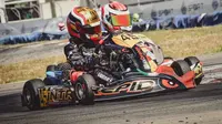 Qarrar Firhand Ali sukses merebut podium di kejuaraan gokart di Italia (istimewa)