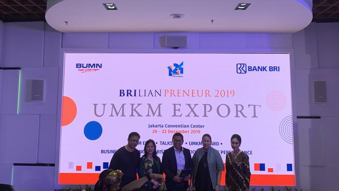 Press Conference UMKM Export BRILian Preneur 2019 di Kantor Pusat BRI, Jakarta (18/12).