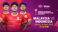 Timnas Indonesia vs Malaysia pada ASEAN U-17 Boys Championship, eksklusif hanya di Vidio
