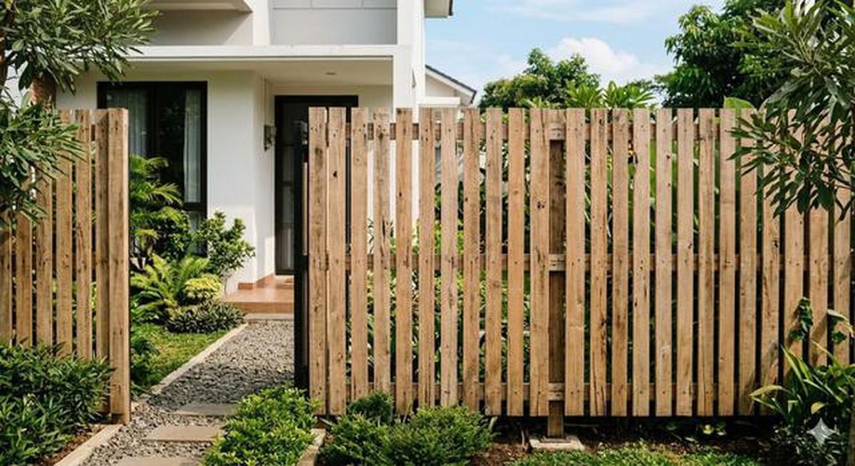 7 Ide Pagar Rumah dari Kayu Palet Bekas yang Estetik dan Ramah Lingkungan