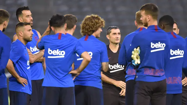 Intip Latihan Barcelona Jelang Hadapi Chelsea di Laga Pramusim