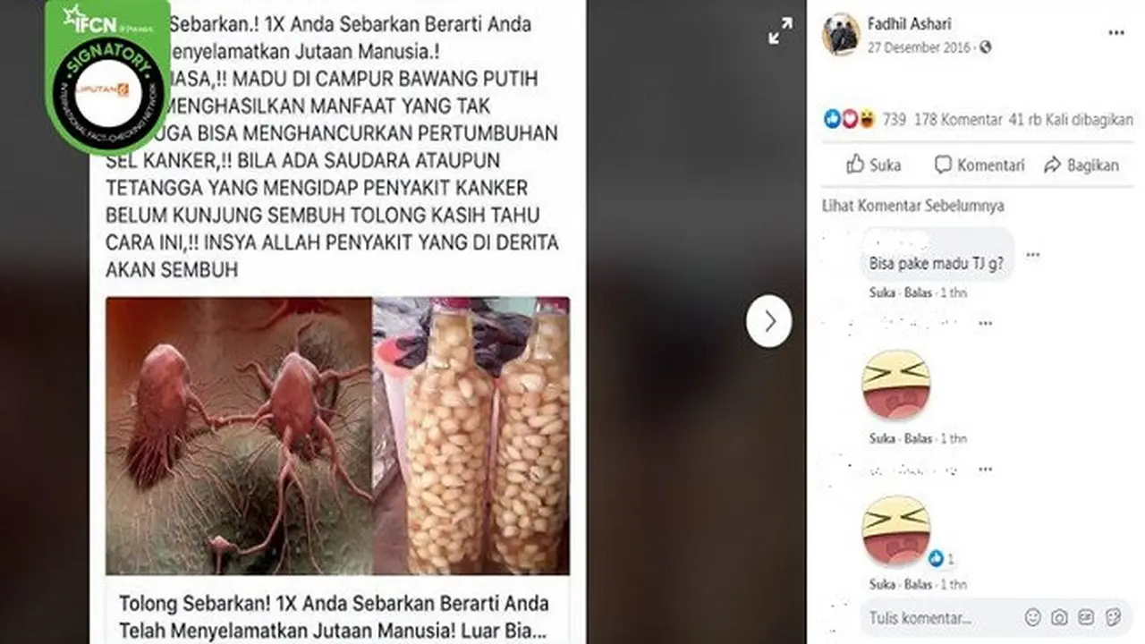 Gambar Tangkapan Layar Kabar Tentang Obat Kanker