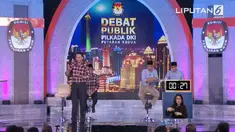 Rabu, (12/4/2017) Segment tiga, Cagub dan Cawagub DKI menjawab pertanyaan komunitas warga Jakarta