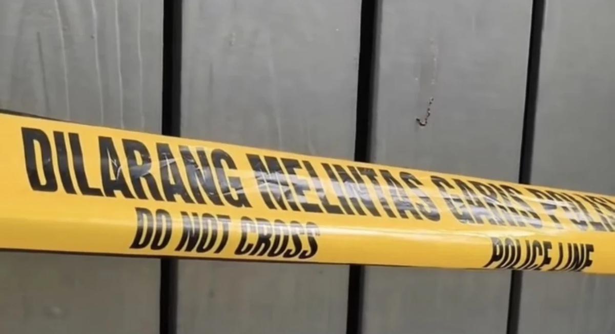Lokasi kejadian penusukan sudah diberikan garis polisi