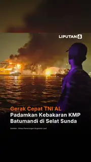 Gerak Cepat TNI AL Padamkan Kebakaran KMP Batumandi di Selat Sunda