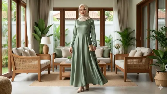 Gamis Terbaru Bahan Silk