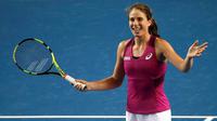 Johanna Konta, petenis asal Inggris saat beraksi di Australia Terbuka 2016. (REUTERS/Tyrone Siu)