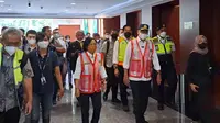 Menteri Perhubungan Budi Karya Sumadi mengunjungi Bandara Soekarno Hatta (Bandara Soetta), Jumat (23/12/2022). Kunjungan ini melihat kesiapan stakeholer menghadapi Natal dan Tahun Baru.
