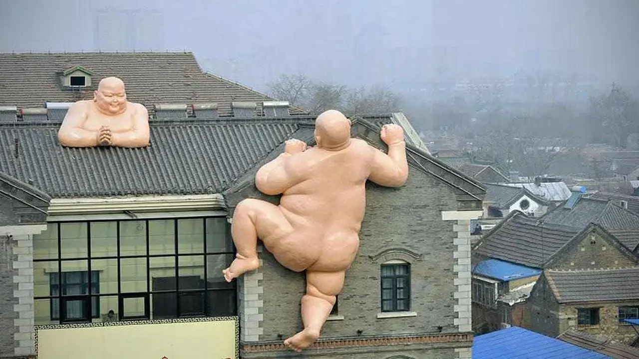 Giant Naked Baby