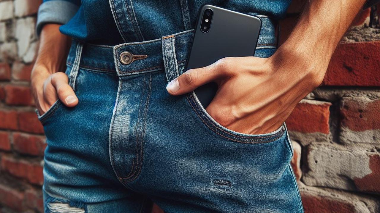 Ilustrasi Menyimpan Smartphone di Saku Celana
