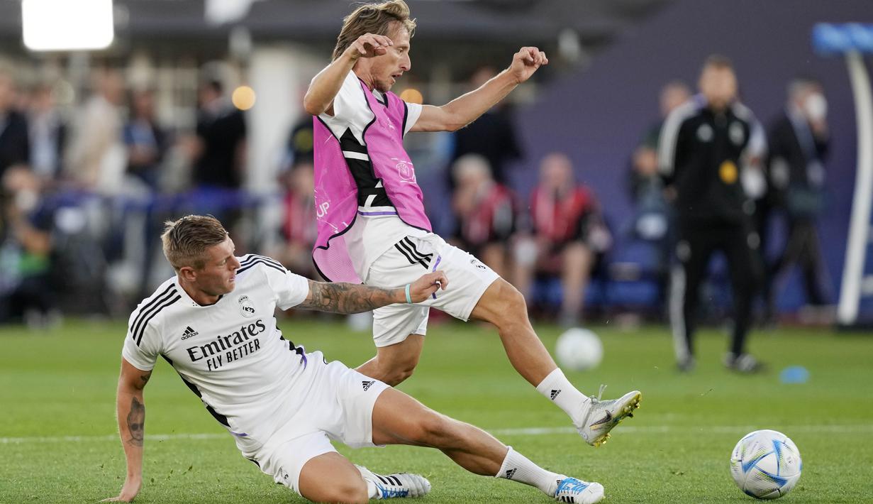Pertandingan Piala Super Eropa ini akan digelar di Olympic Stadium, Helsinki, Finlandia pada Kamis 11 Agustus 2022. (AP/Antonio Calanni)