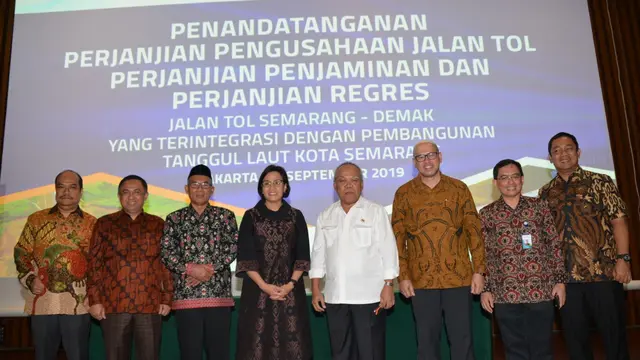 Penandatanganan Perjanjian Pengusahaan Jalan Tol (PPJT) Tol Semarang-Demak